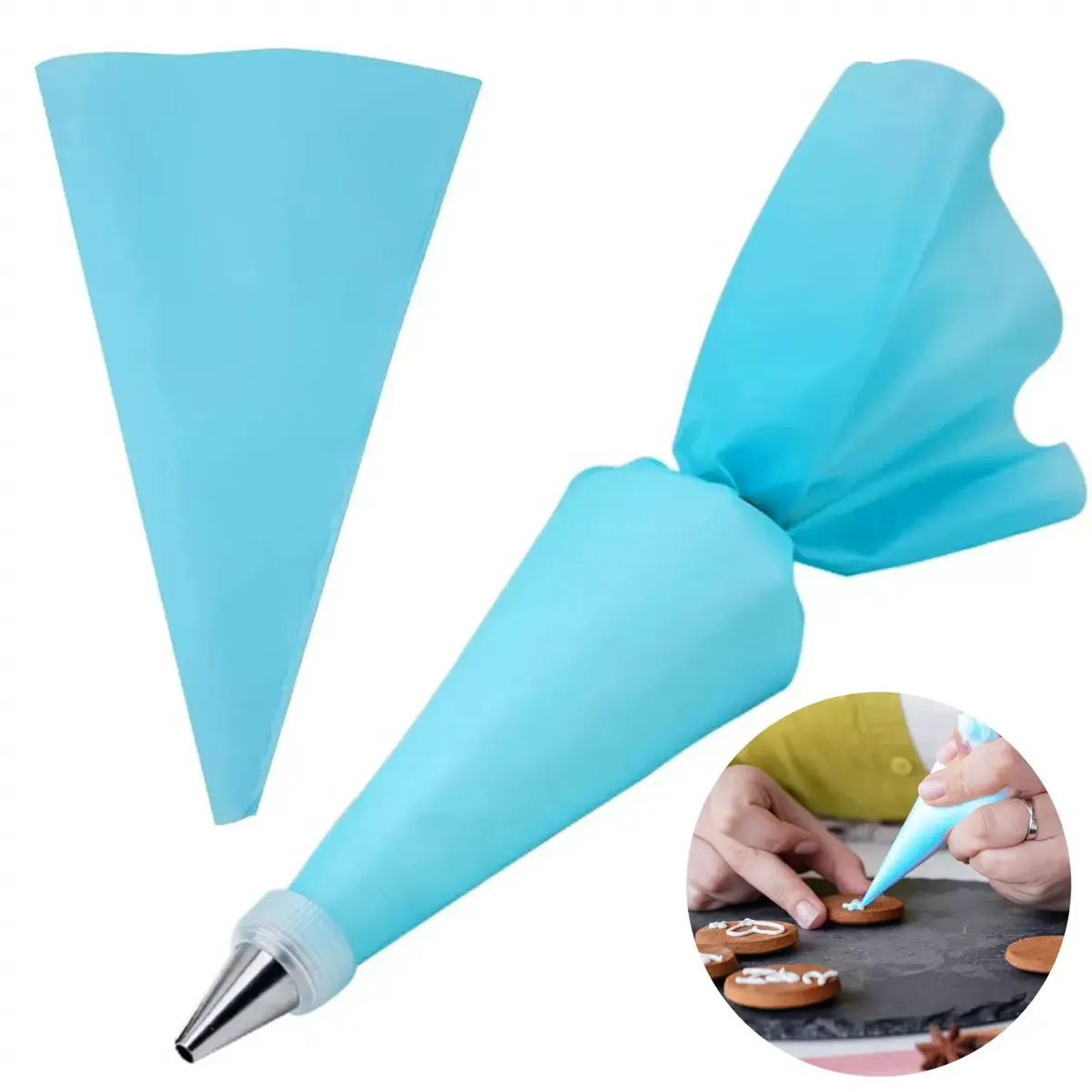 Springos KI0095 silicone pastry bag set, 12 pcs Photo 2