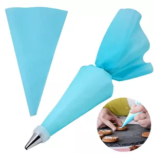 Pastry bag set Springos KI0098 — reusable silicone piping bag with 12 metal nozzles
