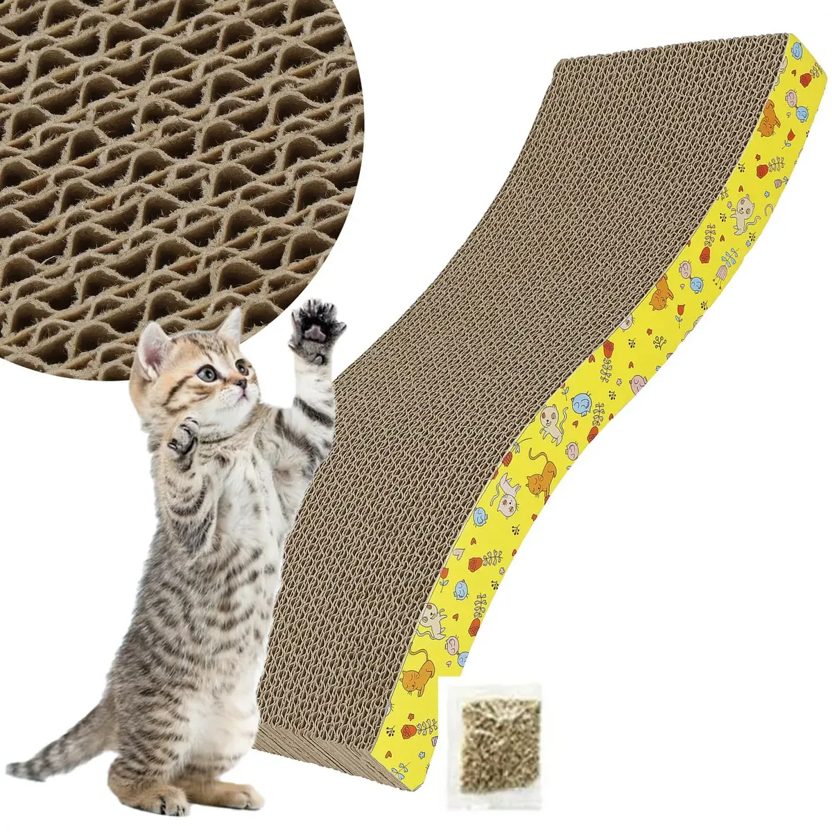 Cardboard cat scratcher Springos PA1077 Photo 2