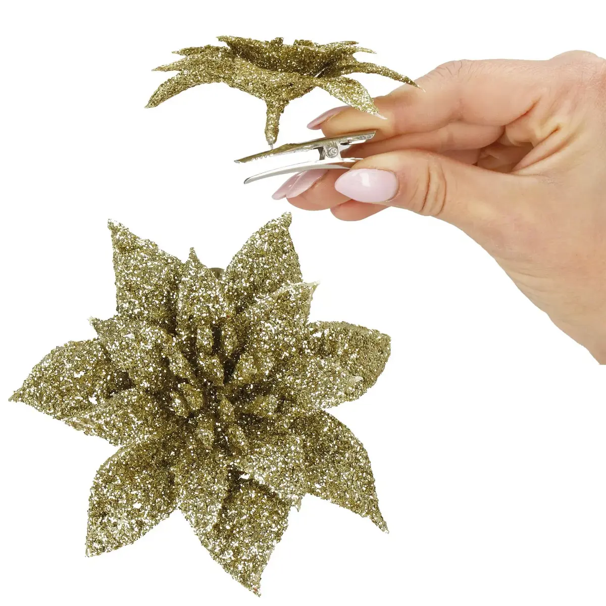 Springos CA0725 Poinsettia Christmas Ornament Photo 2