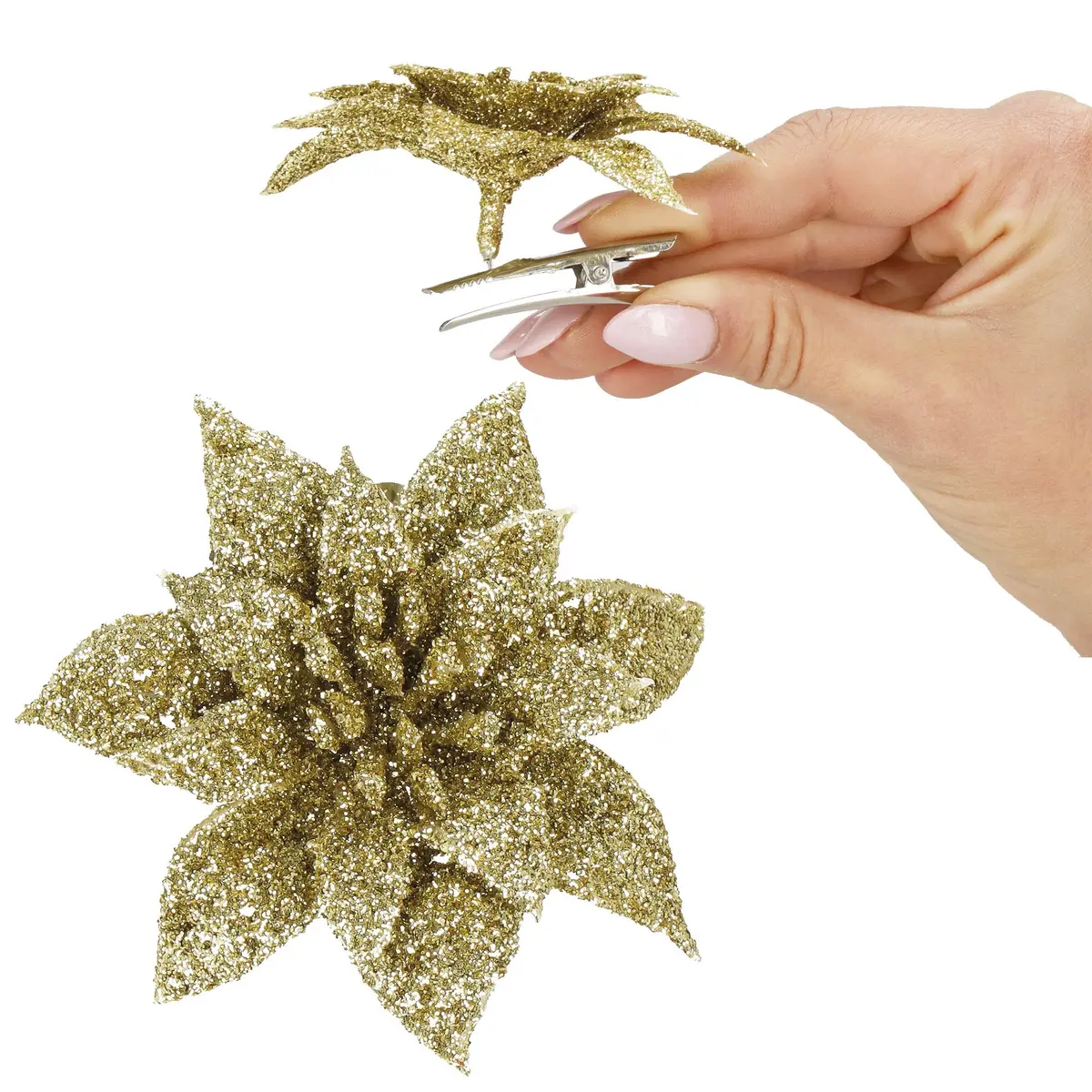 Springos CA0725 Poinsettia Christmas Ornament Photo 4