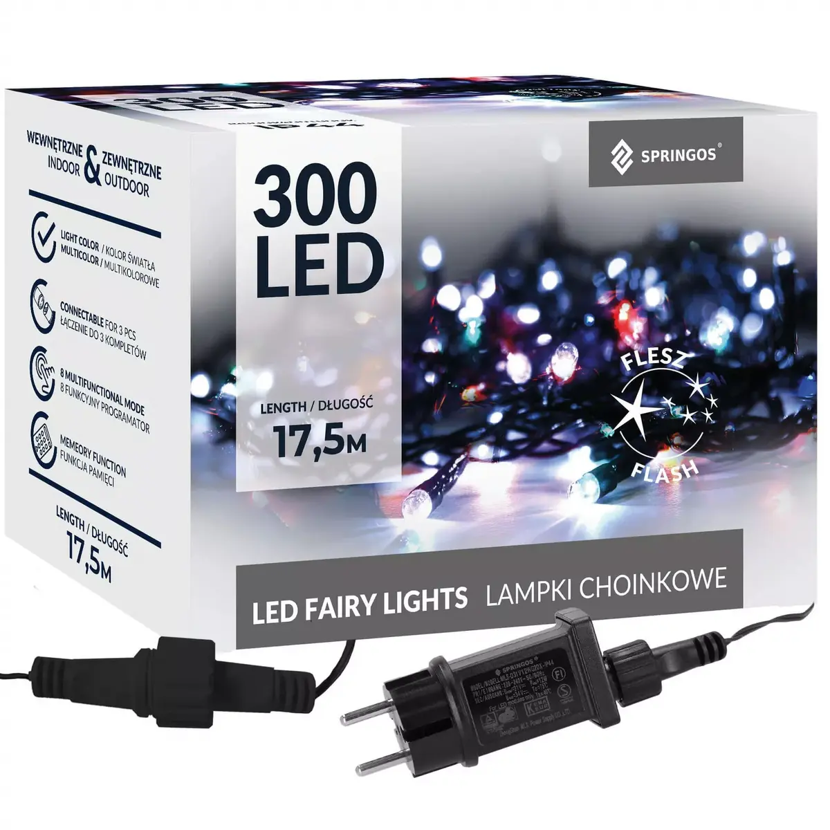 Springos CL4084 string lights — 300 LED multicolor Photo 3