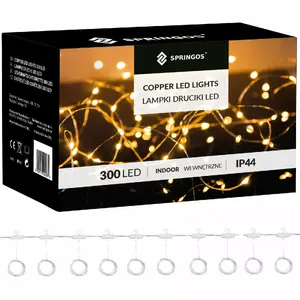 Световой занавес Springos CL4098 300 LED, 3 x 3 м, уличная декоративная светодиодная занавесь