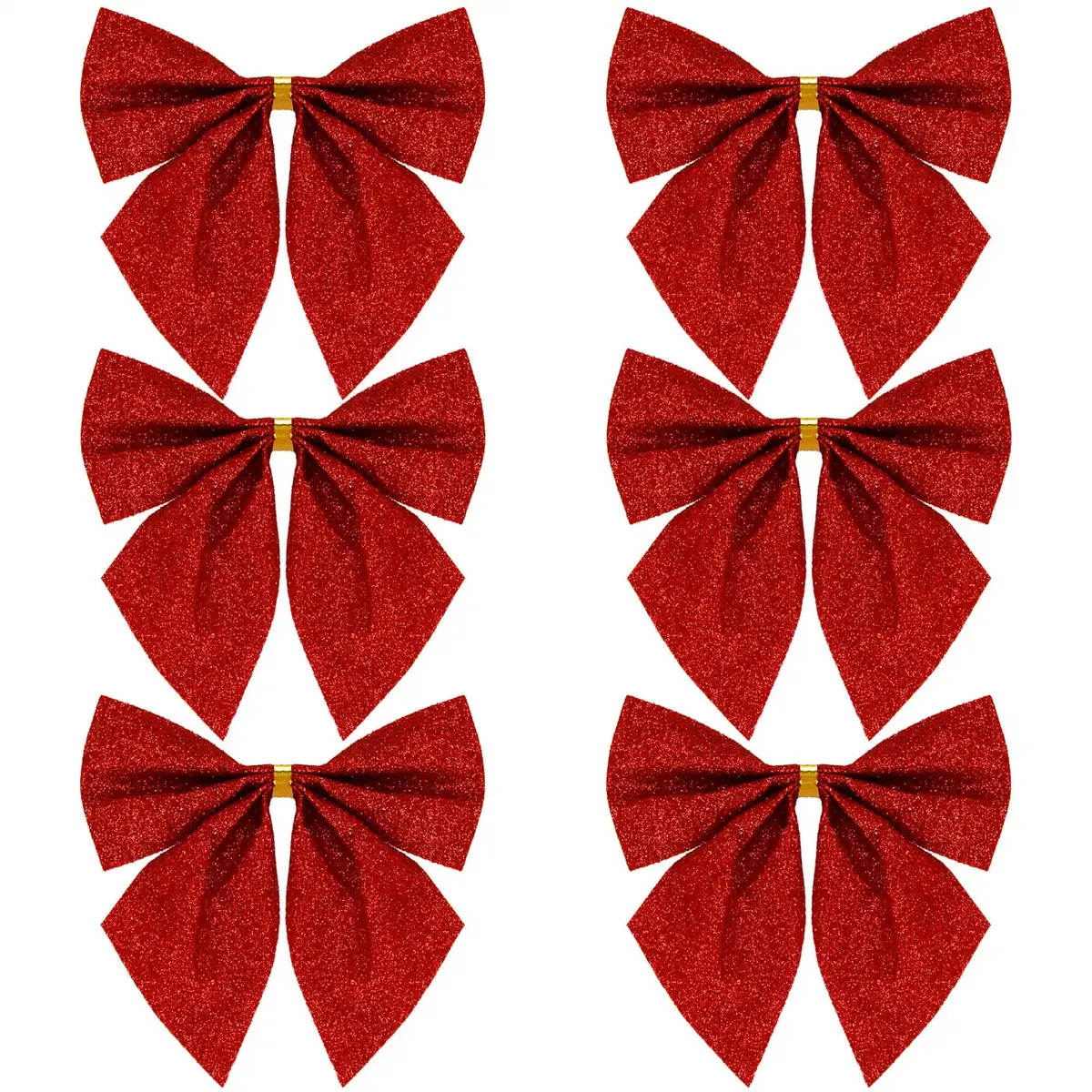 Springos CA1307 Christmas Bows Set of 6 Photo 2