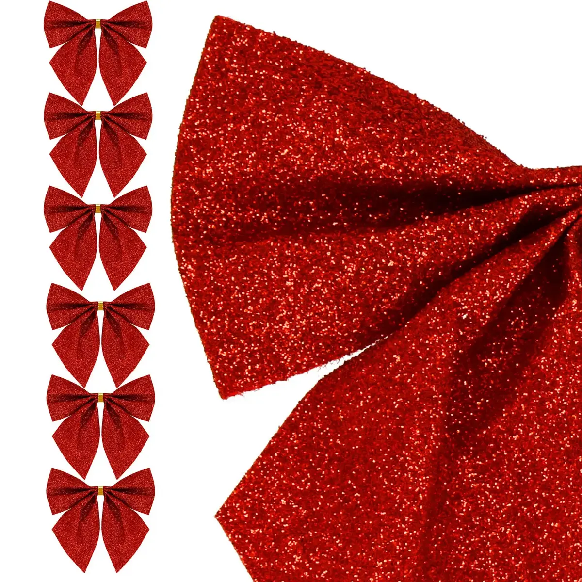 Springos CA1307 Christmas Bows Set of 6 Photo 4