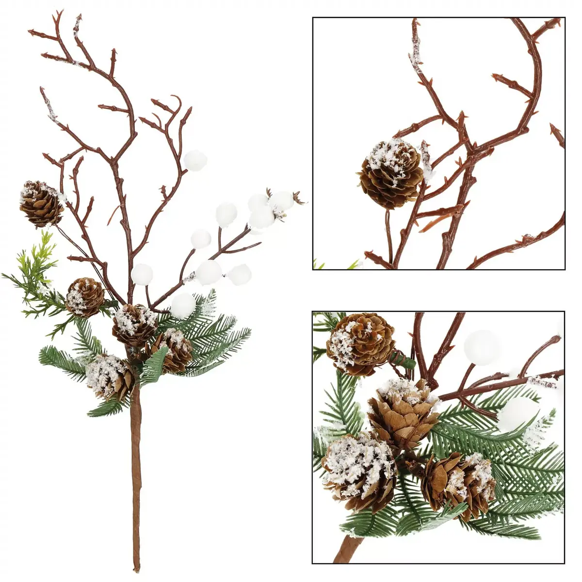 Springos CA1205 Artificial Christmas Branch 33 cm Photo 2