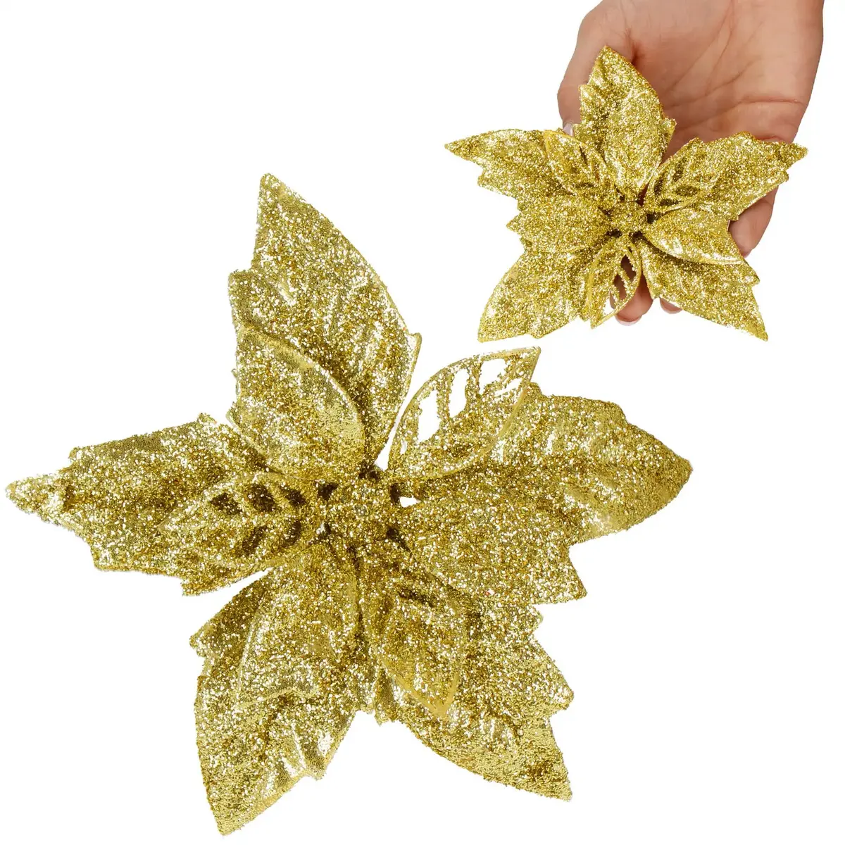 Springos CA1291 Artificial Poinsettia Flower Photo 5