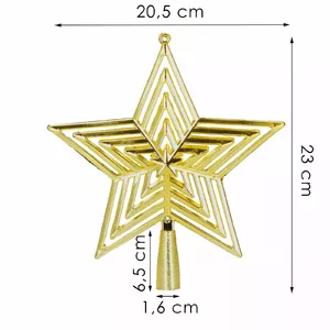 Ziemassvētku eglītes rotājums Springos CA1277 Zelta zvaigzne 23 cm