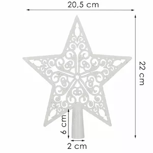 Верхушка на елку Springos CA1278, 22 см, декоративное украшение