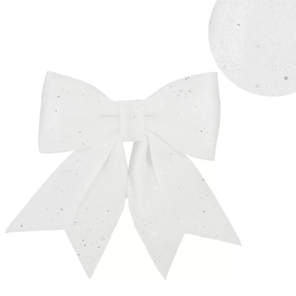 Springos CA1302 Decorative Christmas Bow 30 cm White Photo 3
