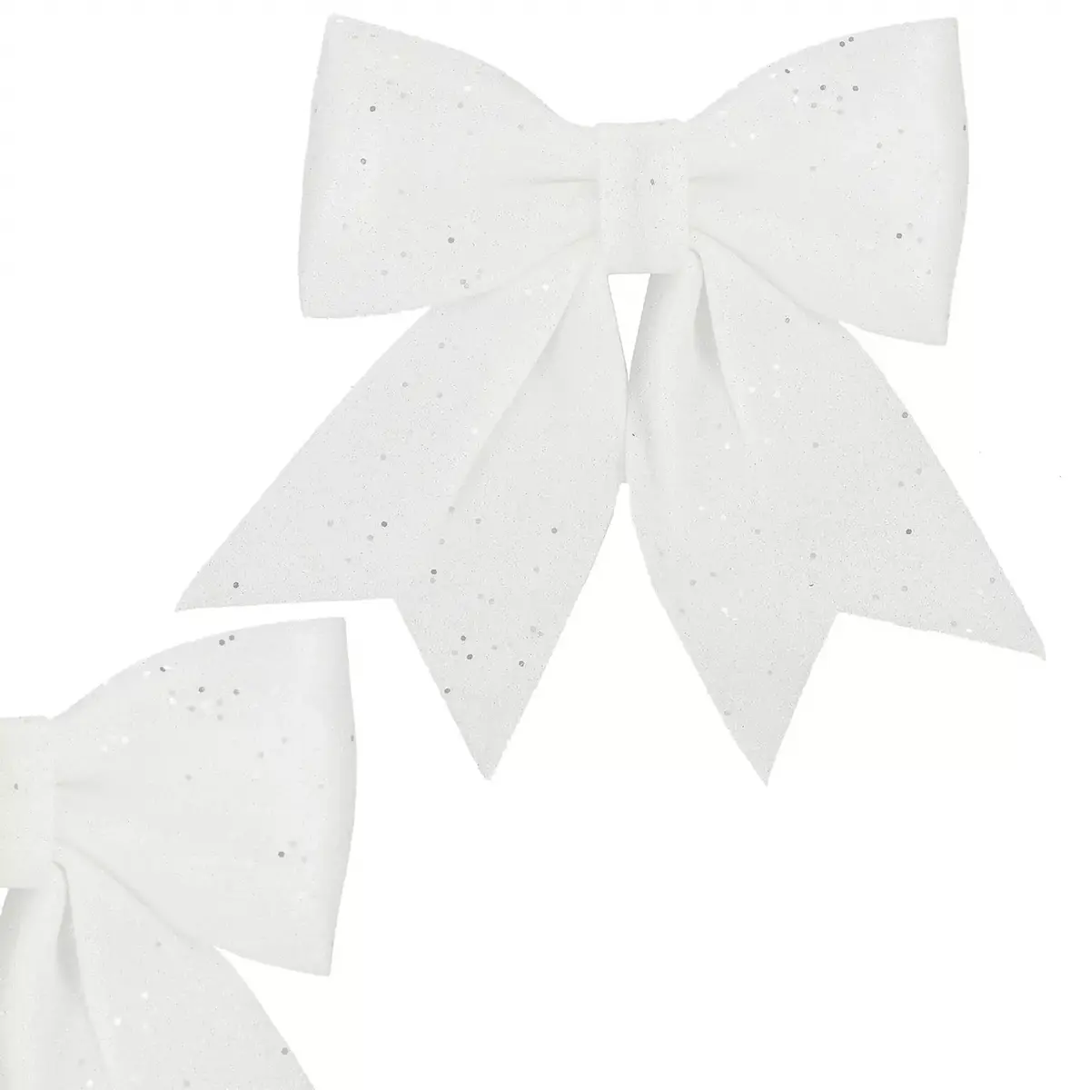 Springos CA1302 Decorative Christmas Bow 30 cm White Photo 4