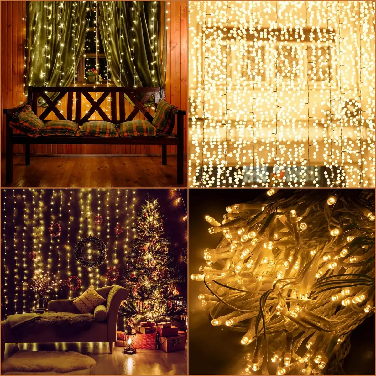 Gaismas virtene Springos CL4053 — 300 LED siltā balta Photo 4