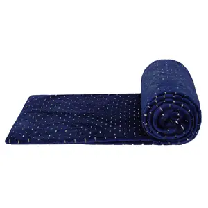 Покрывало на кровать и плед Springos HA7305, 150x200 см, тёмно-синий