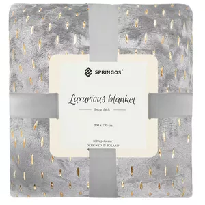 Bed blanket Springos HA7306 200x220 cm — polyester blend lightweight thermal blanket