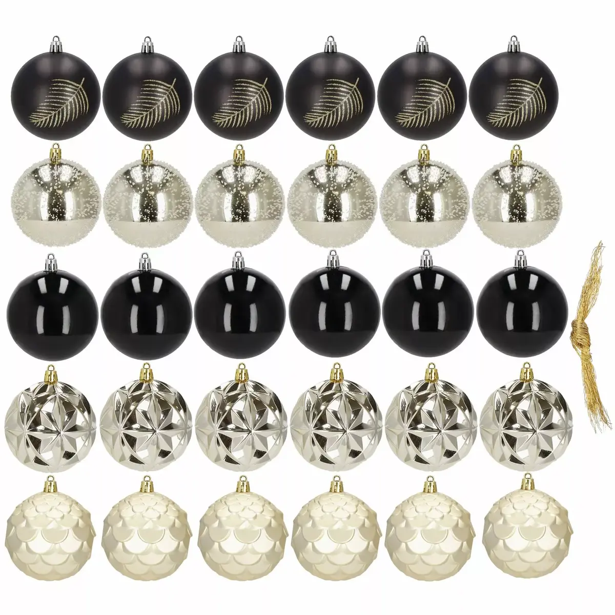 Ziemassvētku bumbu komplekts Springos CA1135 (30 gab, 8 cm) Photo 5