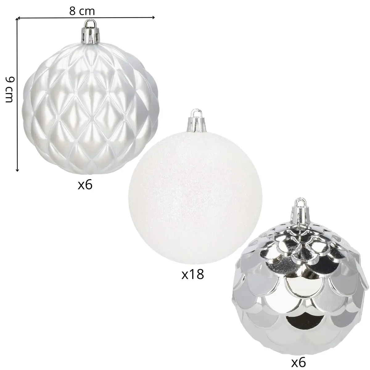 Springos CA1136 Christmas Baubles Set 30 pcs Photo 8