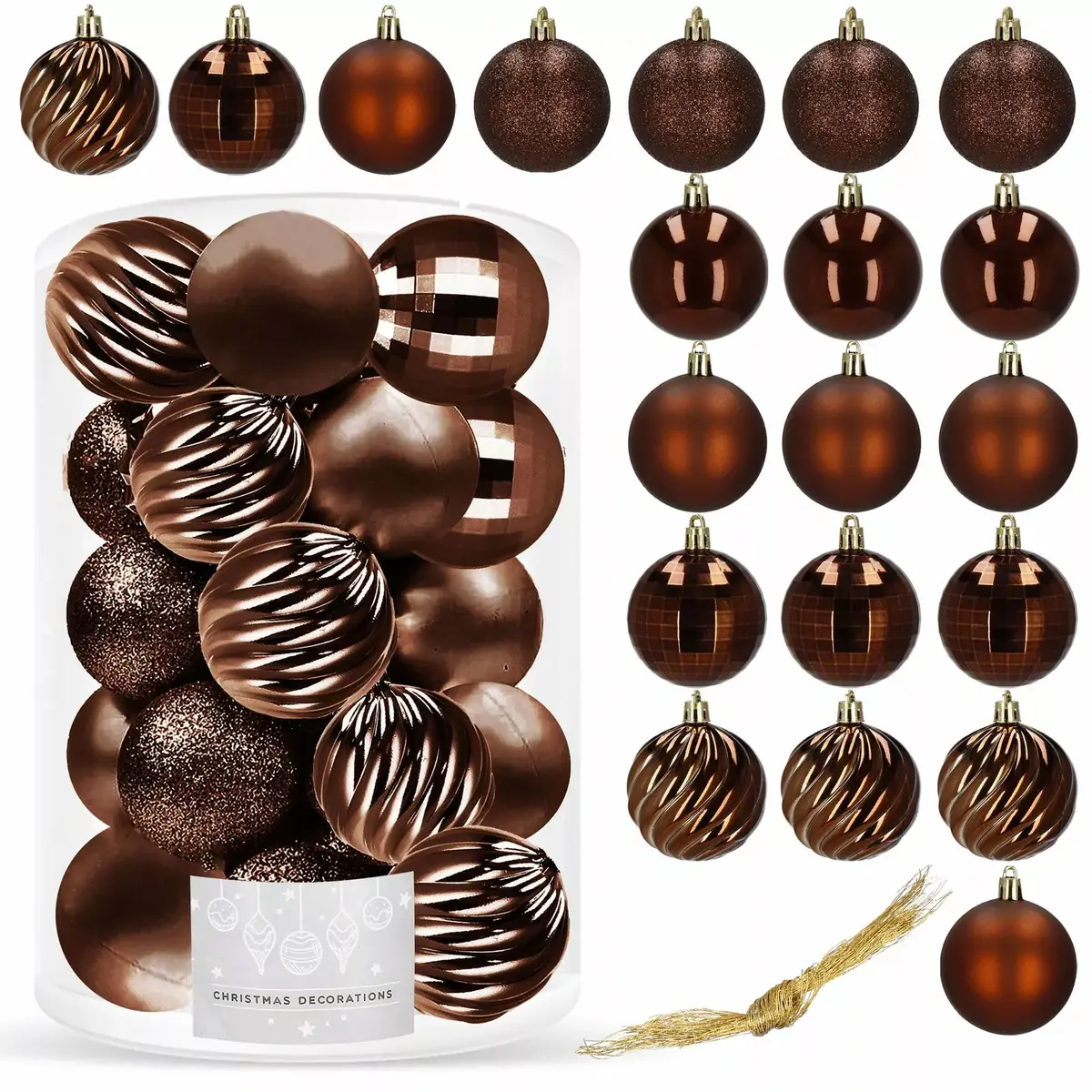 Springos CA1138 Christmas Tree Ornament Set Photo 3