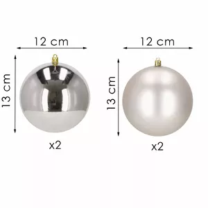 Новогодние шары Springos CA1183 12 см набор из 4 штук