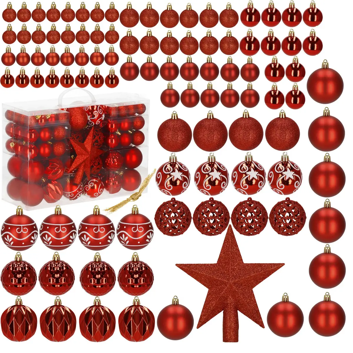 Springos CA1159 Christmas Ornament Set - 101 Pieces Photo 4