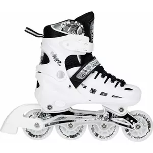 Inline skrituļslidas Nils Extreme NH10905 4-in-1 izm. M baltas ar LED gaismām