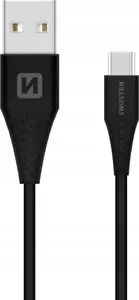 Кабель USB-C — USB-A SWISSTEN 3.1, длина 1,5 м, диаметр 7 мм, черный