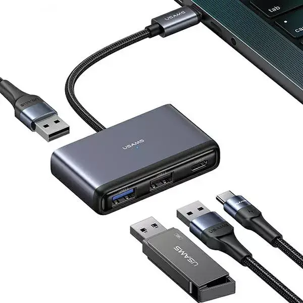 Адаптер‑HUB USB‑C usams SJ627HUB01 4 в 1 Photo 3