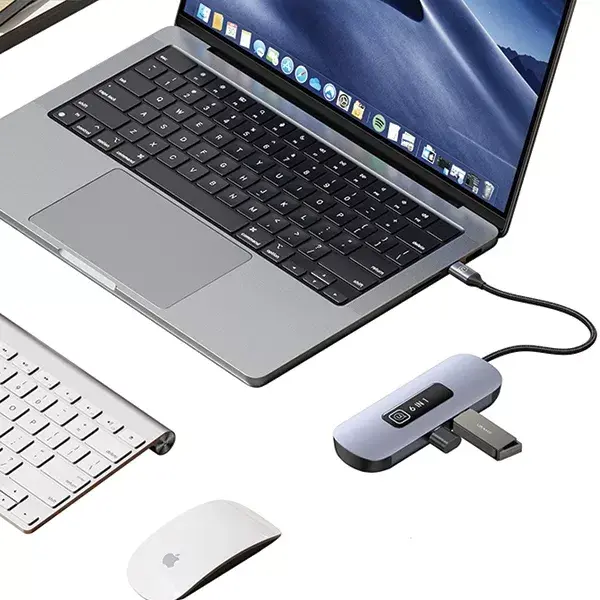 usams SJ642HUB01 USB‑C адаптер‑хаб 6‑в‑1 Photo 3