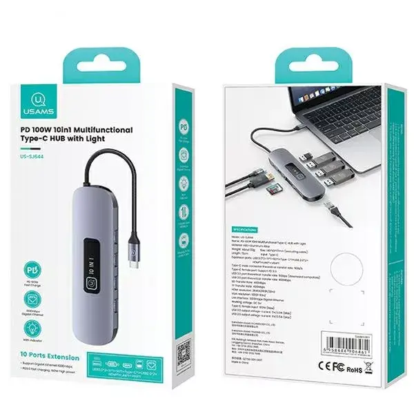 USB hub usams SJ644HUB01 10in1 Photo 2