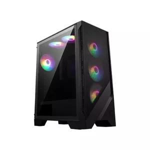 Datora korpuss MSI MAG FORGE 120A AIRFLOW Midi Tower Melns, Caurspīdīgs