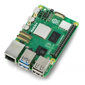 Vienplates dators Raspberry Pi 5 4 GB RAM, četru kodolu procesors, microSD atmiņa, barošana via USB‑C