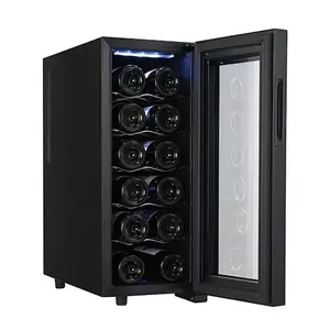 Thermoelectric wine cooler Adler AD 8083 — 12 bottles, freestanding, black, 33 L, 12–18 °C
