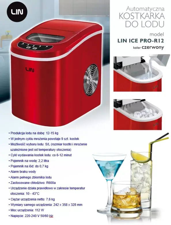 Pārnēsājams ledus ģenerators LIN ICE PRO-R12 Photo 9