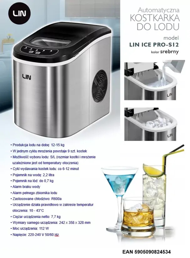 Portatīvais ledus ražotājs LIN ICE PRO-S12 Photo 8