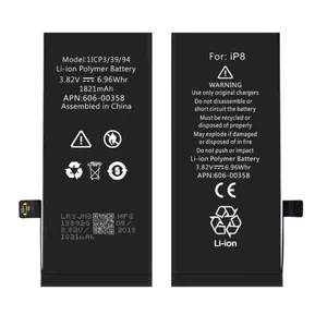 Replacement Li‑Ion Battery Riff for Apple iPhone 8 — 1821 mAh
