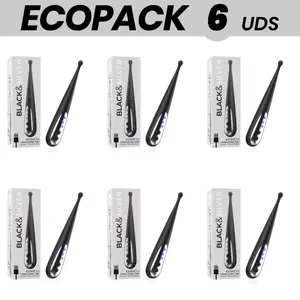 Vibrējošu stimulējošu ierīču komplekts black&silver ECOPACK 6 vienības — modelis D-232996