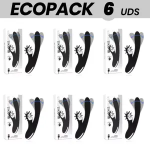 black&silver ECOPACK 6 шт — Bunny Grimm Wave Function, набор многоразовой упаковки, черный и серебристый