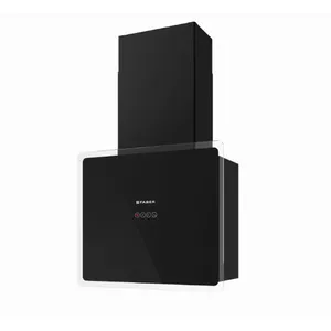 Wall-mounted hood FABER Glam Fit 55 BK, 55 cm, black, aluminium filter, 67 dB, energy class A