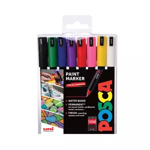 POSCA PC-1MR Metālisks, Daudzkrāsains 8 pcs