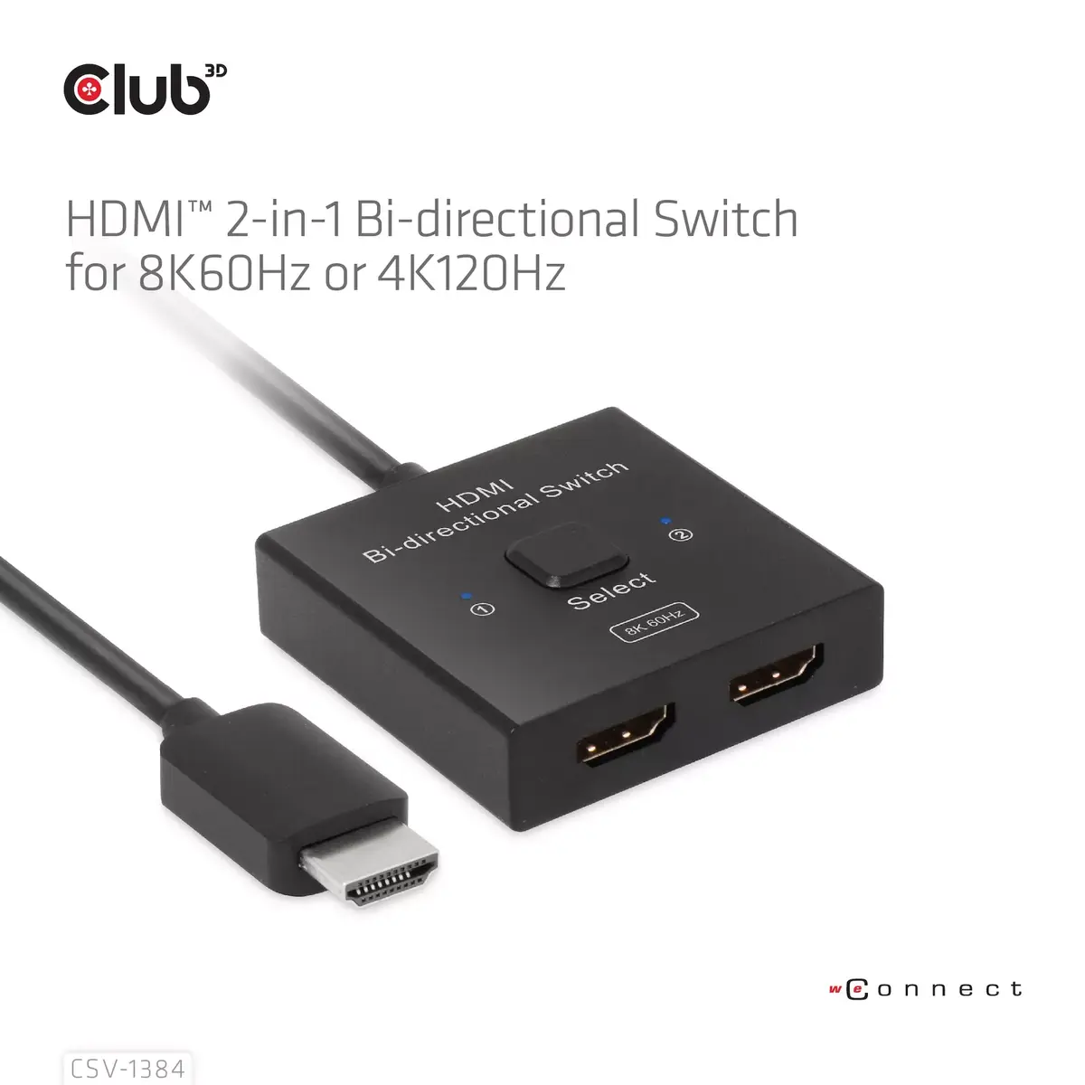 CLUB3D HDMI 2-в-1 Двунаправленный переключатель CSV-1384 Photo 13