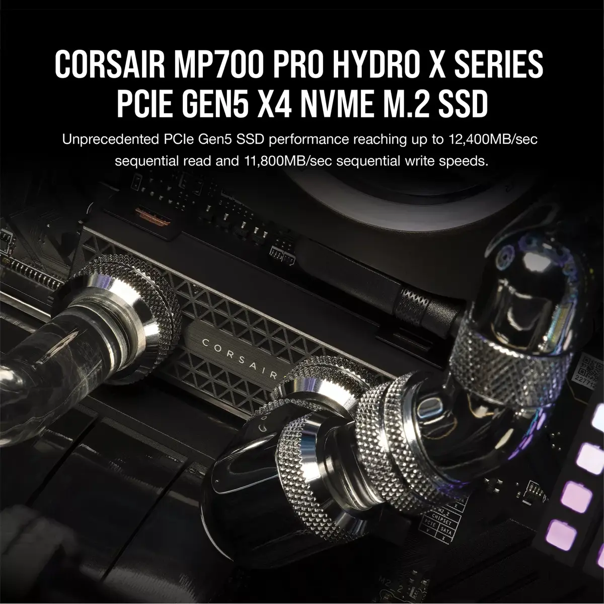 SSD диск Corsair 2 ТБ MP700 PRO Hydro X Photo 8