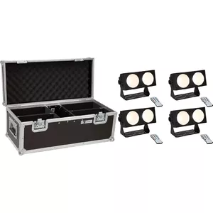 LED light set EUROLITE CBB-2 COB WW 4× with carrying case