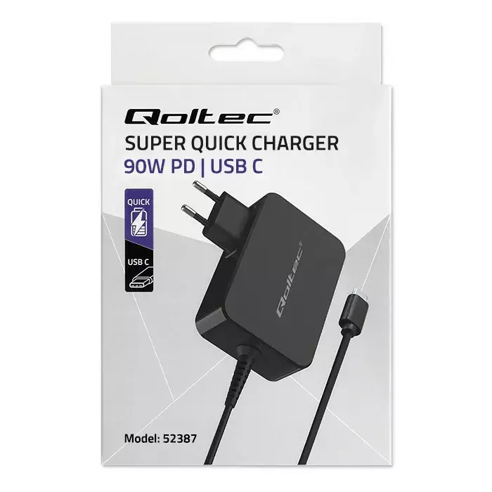 GaN‑адаптер QOLTEC 52387 90W USB‑C Photo 6