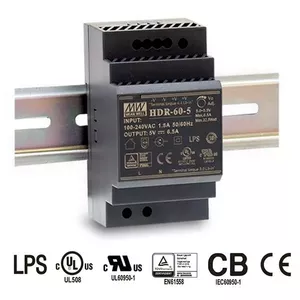 Блок питания на DIN-рейку Meanwell HDR-60-24 24В 60Вт, одноканальный, компактный