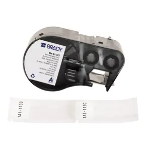 Self-adhesive printer label Brady M4-51-427 Black White Vinyl 2.54x6.35cm