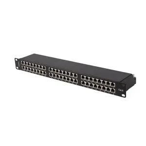 Patch panel LANBERG PPS6-1048-B 48-port 1U 19" Cat6 FTP shielded