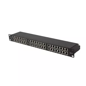 Patch panel LANBERG PPS5-1048-B 48-port 1U 19" Cat5e FTP black