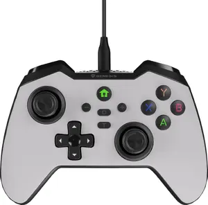 Genesis Mangan 300 White Wired Gamepad for PC, Nintendo Switch, and Android with USB Type-C Connectivity