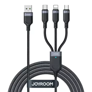 USB multi-use cable Joyroom S-1T3018A18 3-in-1, 3.5A, 1.2m, black