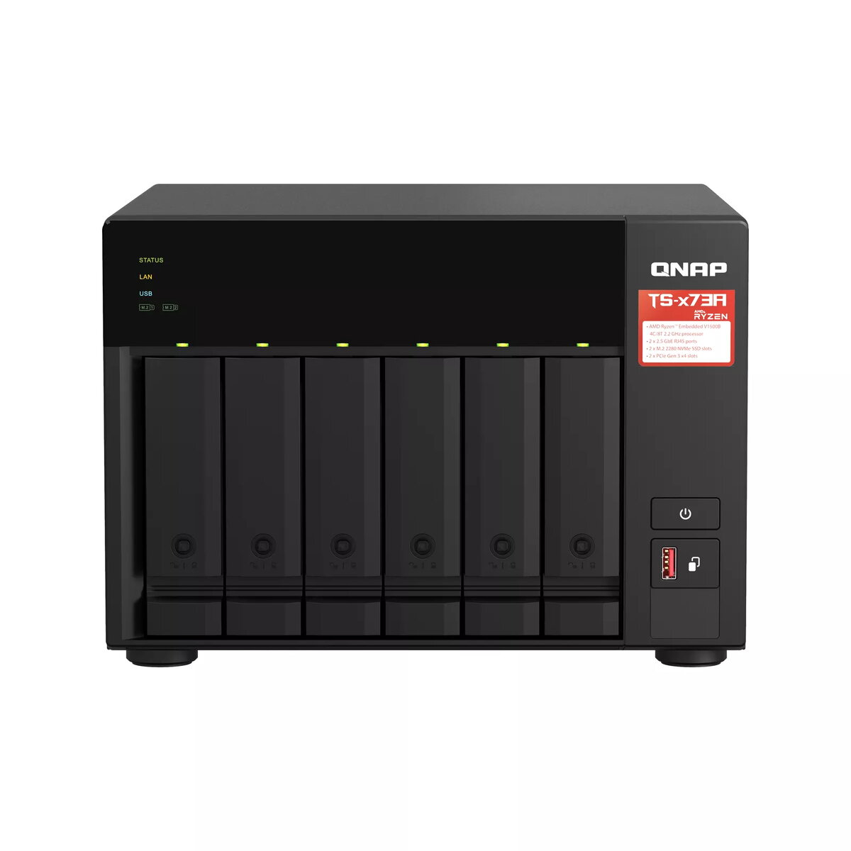 NAS QNAP TS-673A Tower Ryzen Embedded