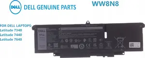 Laptop battery Dell 57Wh lithium-ion 0HYH8, replacement internal battery for compatible Dell notebooks